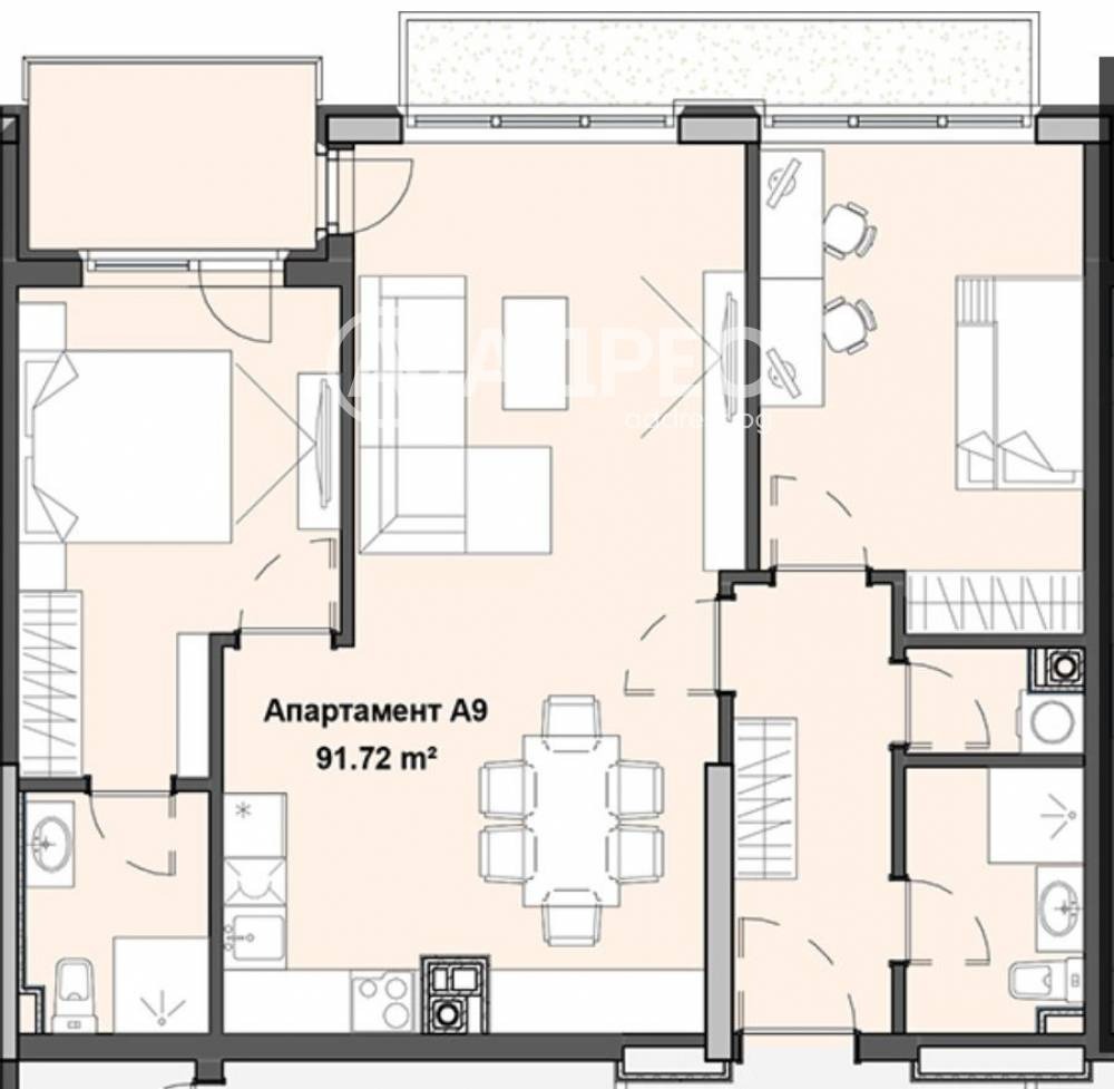 Продава 3-СТАЕН, гр. София, Кръстова вада, снимка 4 - Апартаменти - 54924666