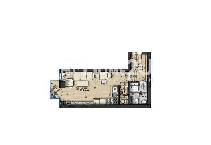 Продава 1-СТАЕН, гр. София, Витоша, снимка 3 - Апартаменти - 53185593