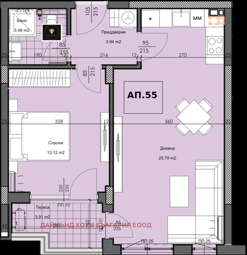 Na prodej  1 ložnice Plovdiv , Gagarin , 70 m2 | 15088065 - obraz [2]