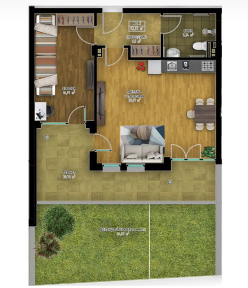 Продава  2-стаен град Пловдив , Кършияка , 105 кв.м | 60929151 - изображение [2]