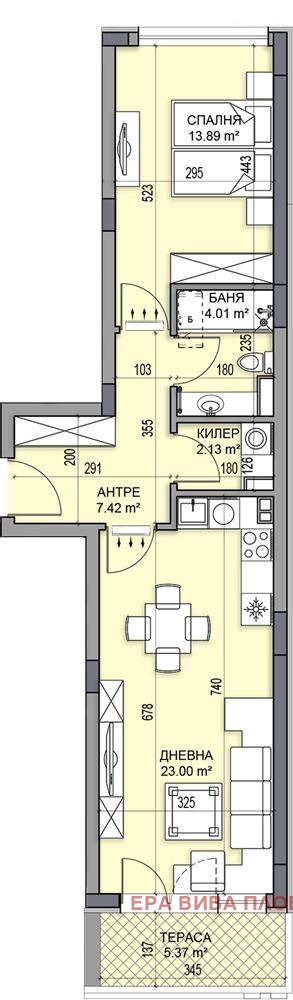 Продава 2-СТАЕН, гр. Пловдив, Гагарин, снимка 4 - Апартаменти - 56598759