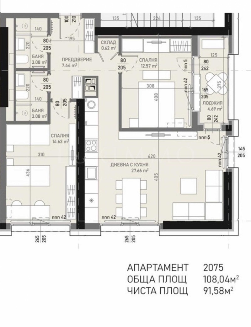 Προς πώληση  2 υπνοδωμάτια Σοφηια , ΤΣενταρ , 108 τ.μ | 92128379 - εικόνα [9]