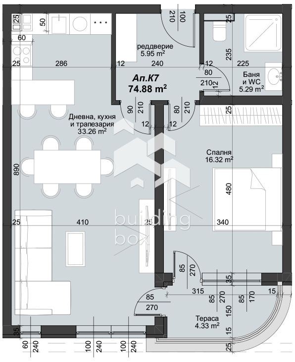 Продава 2-СТАЕН, гр. Пловдив, Тракия, снимка 2 - Апартаменти - 55278741