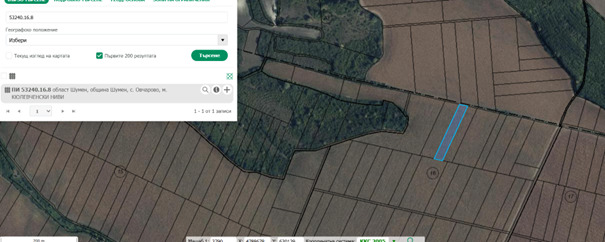 Продава ЗЕМЕДЕЛСКА ЗЕМЯ, с. Овчарово, област Шумен