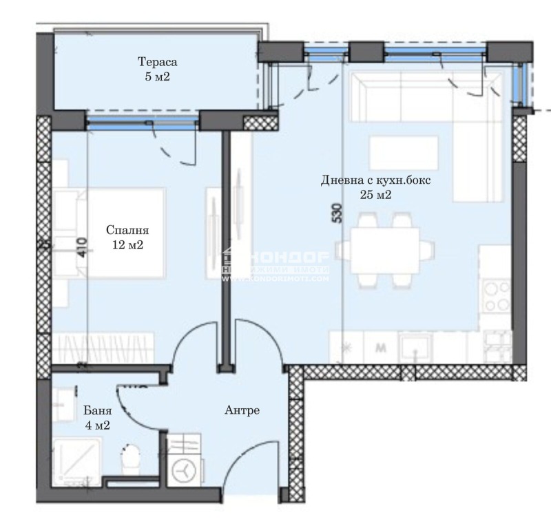 En venta  1 dormitorio Plovdiv , Trakiya , 72 metros cuadrados | 93459688 - imagen [4]
