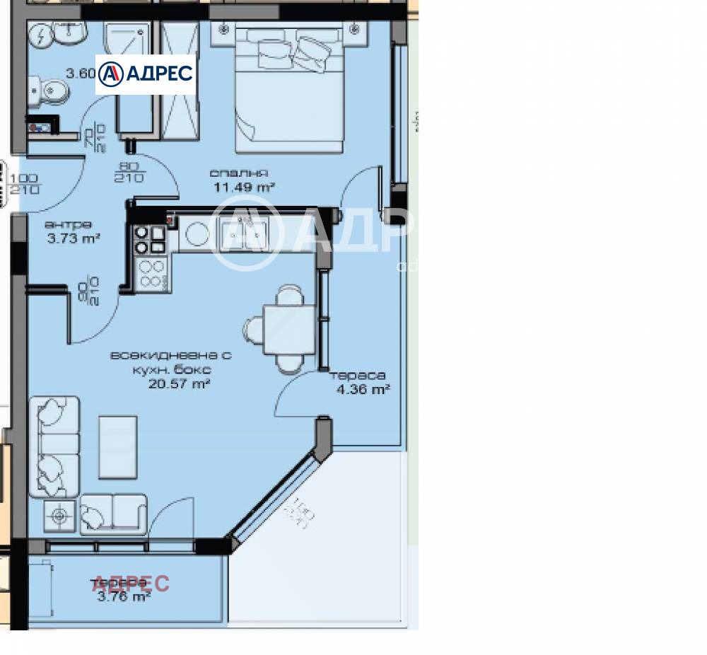 Продава 2-СТАЕН, гр. Варна, Кайсиева градина, снимка 4 - Апартаменти - 53708052