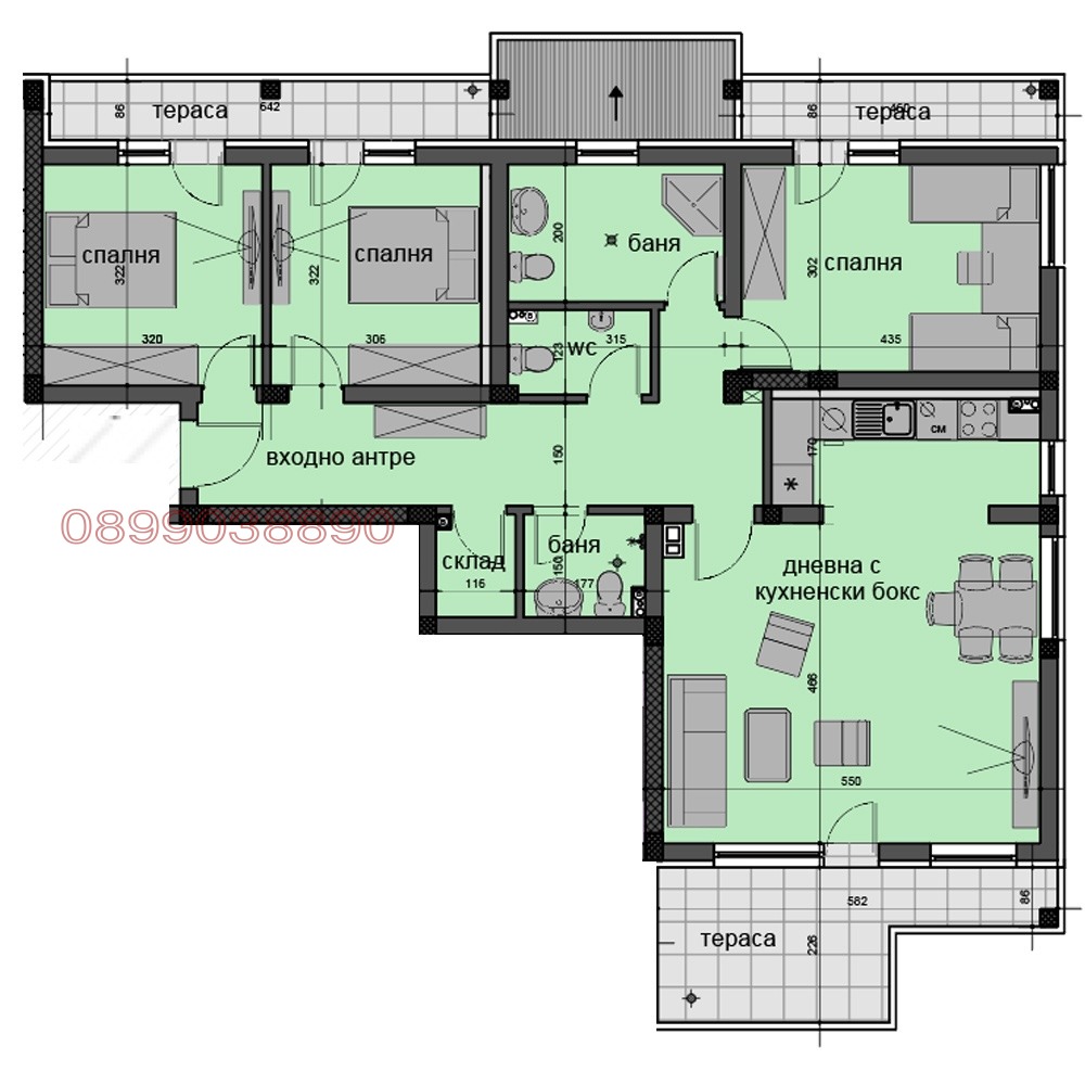 Продава 4-СТАЕН, гр. Пловдив, Остромила, снимка 6 - Апартаменти - 54590120
