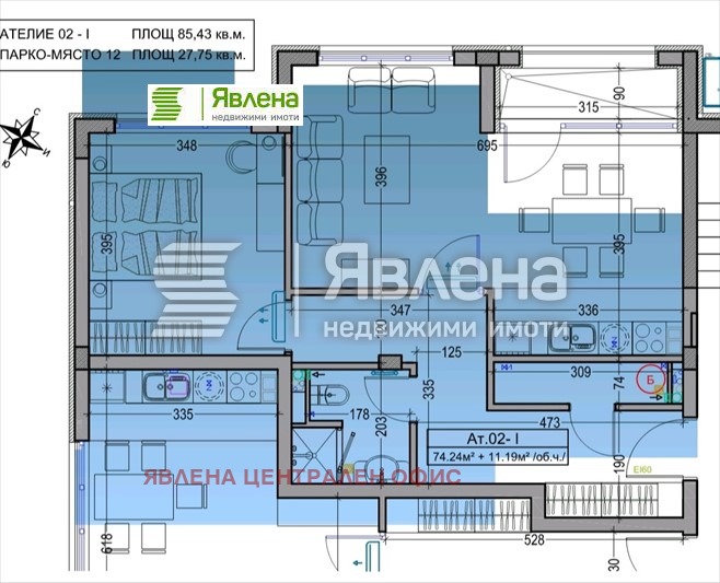 Eladó  1 hálószoba Sofia , Dragalevci , 86 négyzetméter | 69134002 - kép [2]