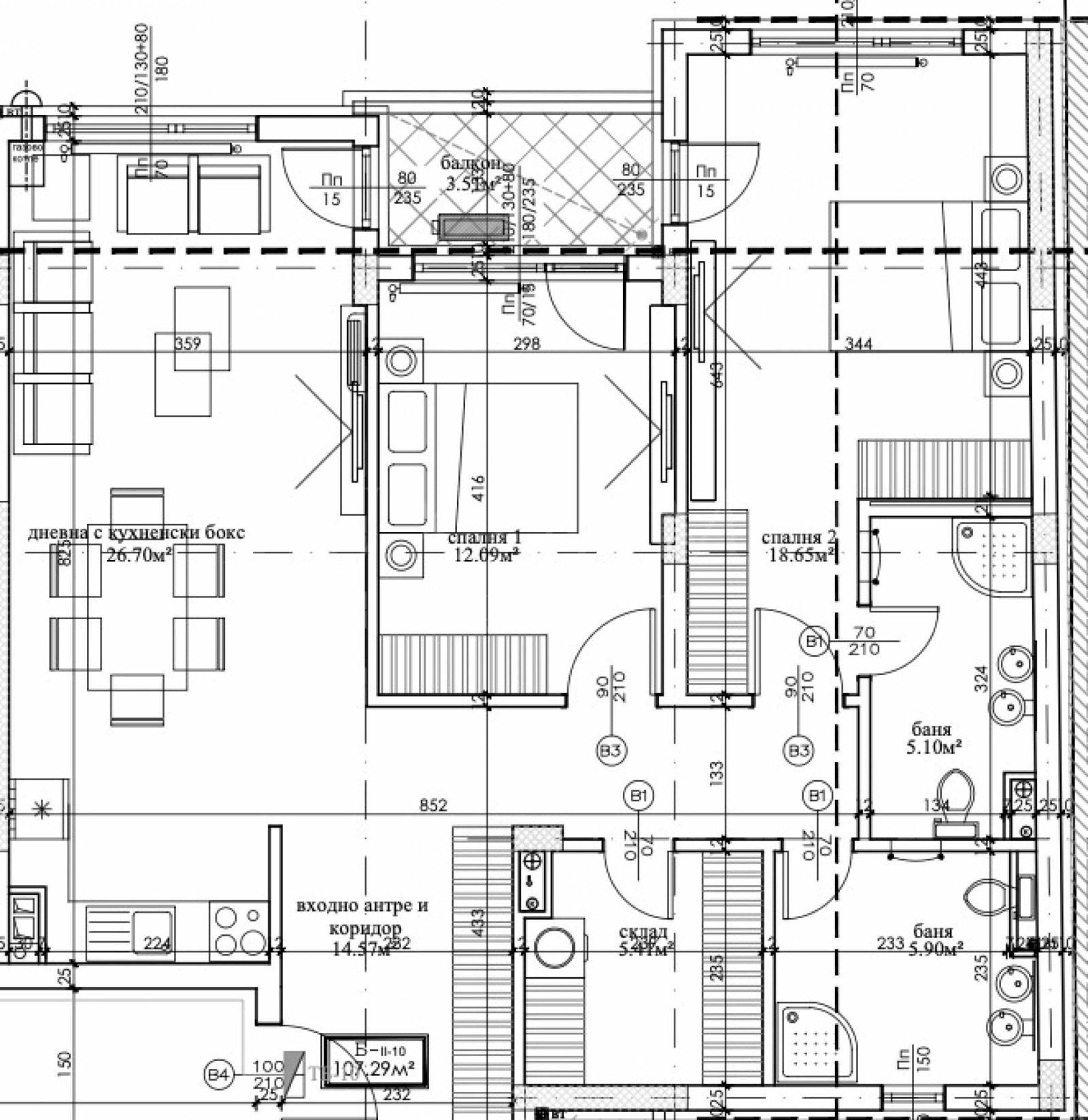 Продава 3-СТАЕН, гр. София, Кръстова вада, снимка 15 - Апартаменти - 56459394