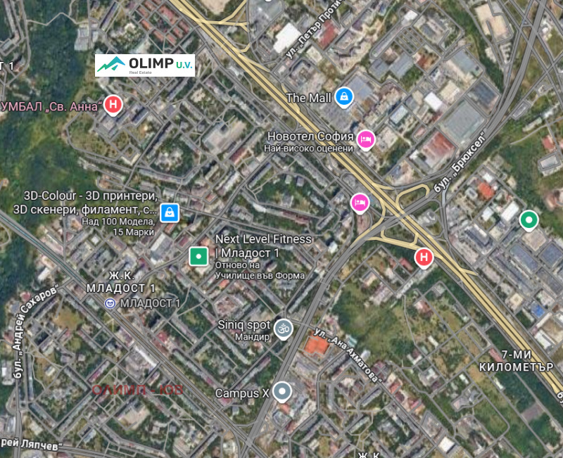 Продава ПАРЦЕЛ в град София, Младост 1 - 1032 кв.м / 815 000 € » 1 594 001.45 лв., ОЛИМП - ЮВ