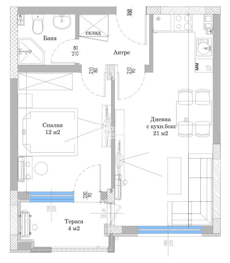 Продава  2-стаен, град Пловдив, Христо Смирненски • 70 900 EUR • ID 20057590 — holmes.bg - [1] 
