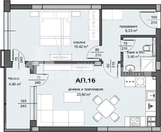 Te koop  1 slaapkamer Plovdiv , Tsentar , 80 m² | 12062420 - afbeelding [2]