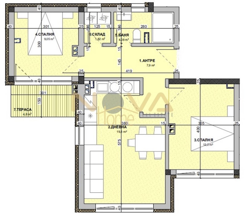 Продава 3-СТАЕН, гр. Варна, Виница, снимка 2 - Апартаменти - 52548041