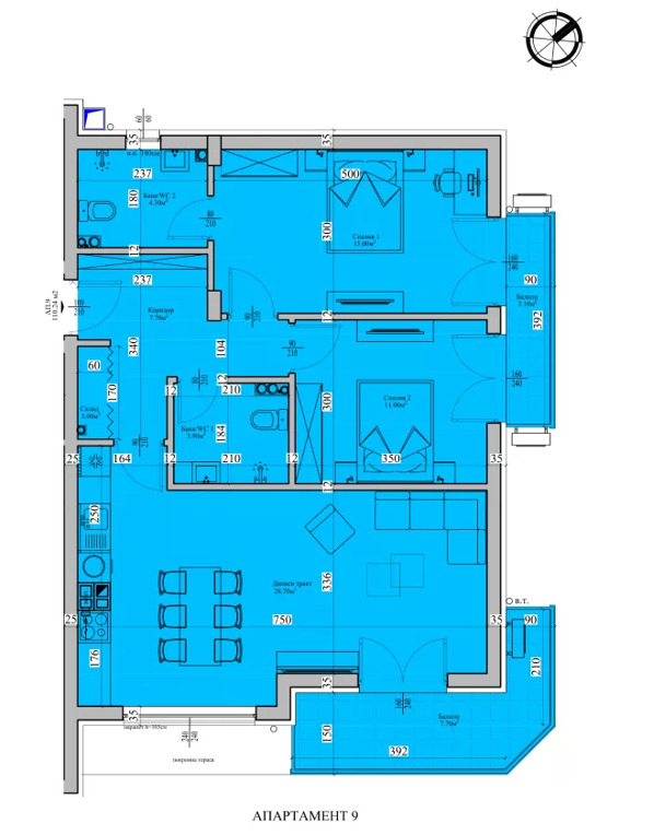 Продава 3-СТАЕН, гр. Варна, Изгрев, снимка 3 - Апартаменти - 53195026