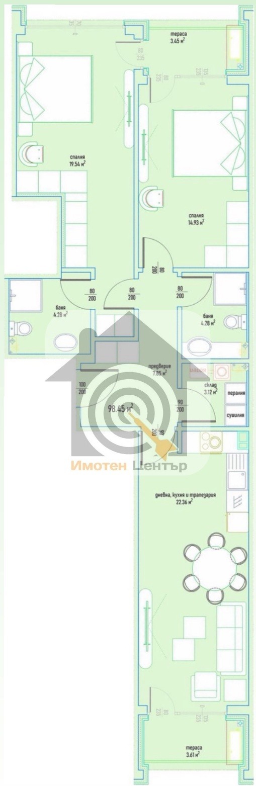 Продава 3-СТАЕН, гр. София, Малинова долина, снимка 12 - Апартаменти - 53255475
