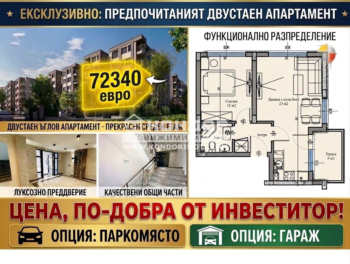 Продава 2-СТАЕН, гр. Пловдив, Христо Смирненски
