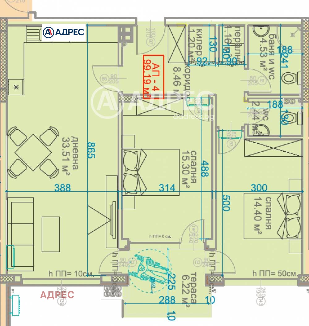 Продава 3-СТАЕН, гр. Варна, Виница, снимка 2 - Апартаменти - 53783234
