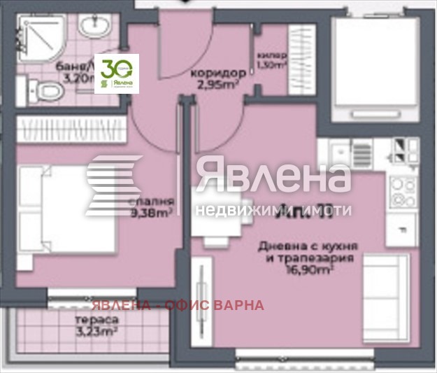 Продава 2-СТАЕН, гр. Варна, Аспарухово, снимка 2 - Aпартаменти - 49277578