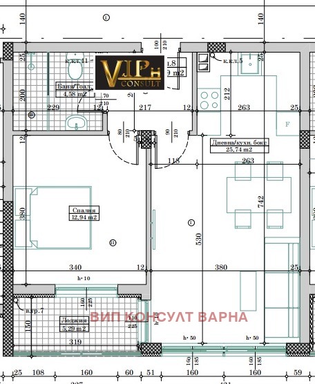 Продаја  1 спаваћа соба Варна , Владислав Варненчик 2 , 71 м2 | 32079613 - слика [13]