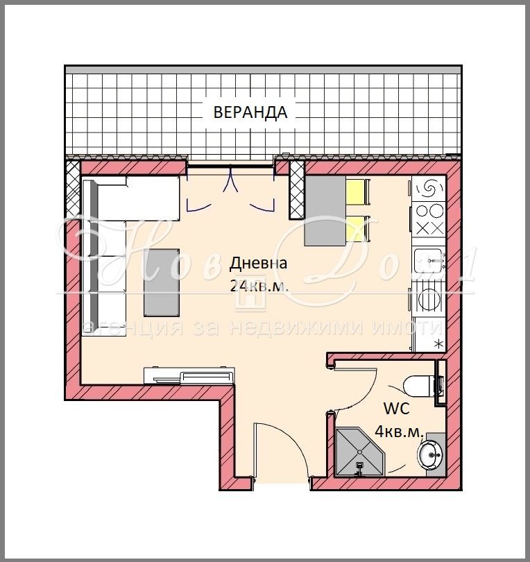 Продава  1-стаен град Варна , Виница , 36 кв.м | 59818379 - изображение [2]