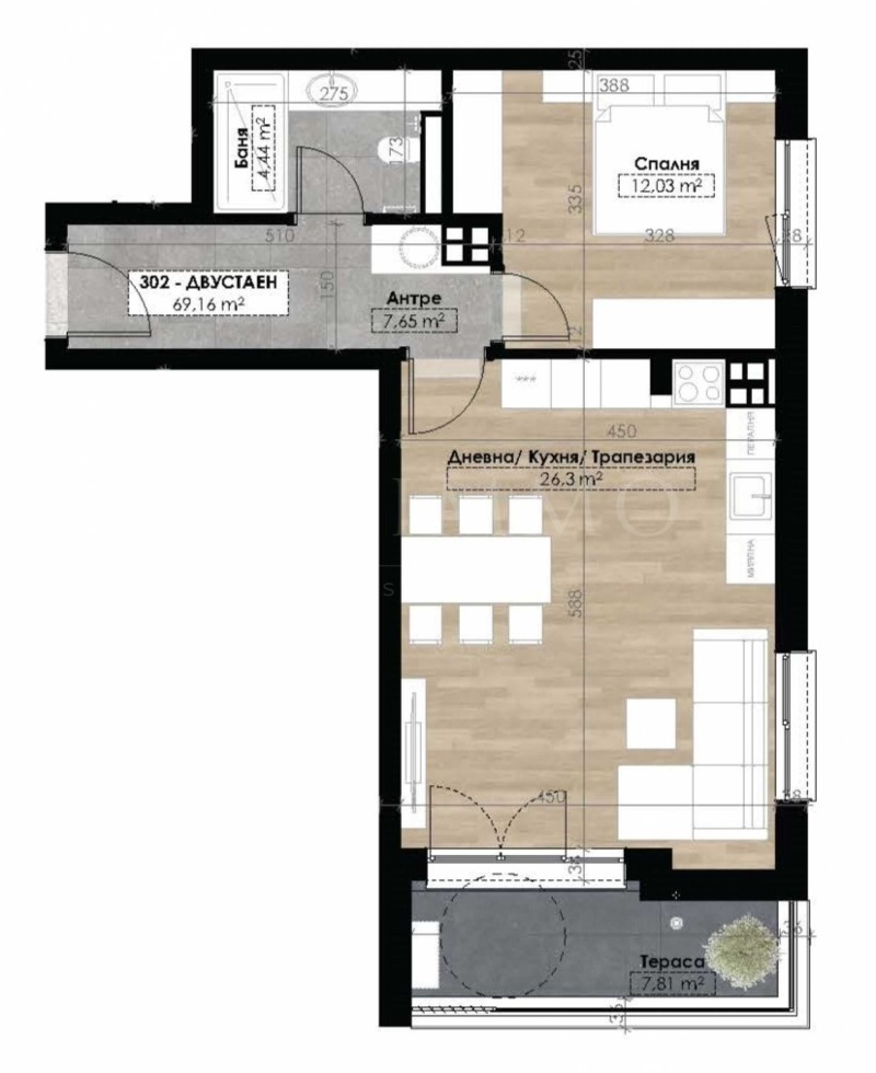 Продава 2-СТАЕН, гр. София, Витоша, снимка 3 - Апартаменти - 53107227