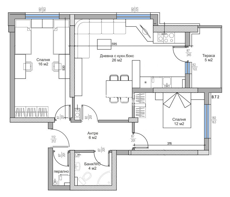 Продава  3-стаен, град Пловдив, Тракия •  120 700 EUR • ID 41372917 — holmes.bg - [1] 