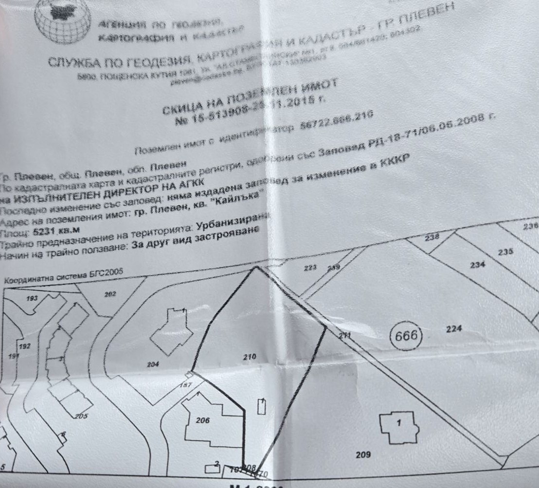 Продава ПАРЦЕЛ, гр. Плевен, Кайлъка