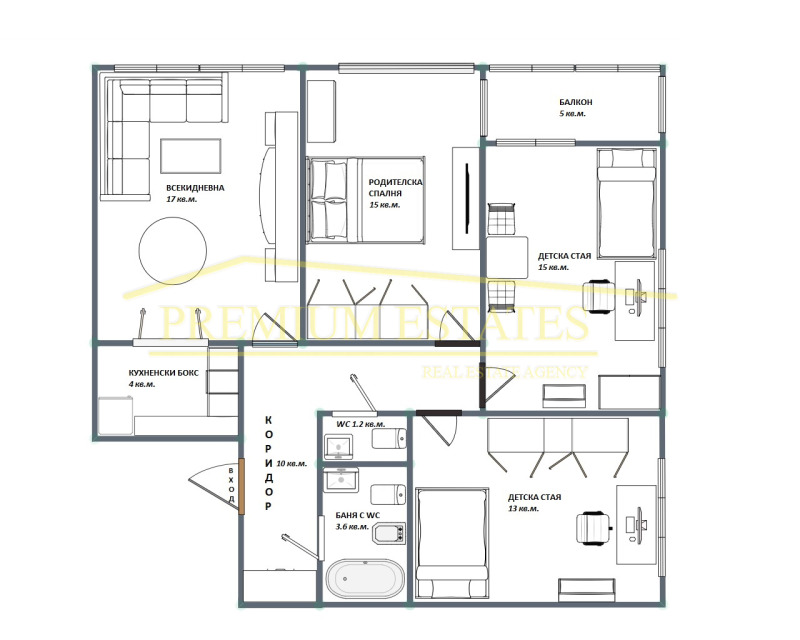 На продаж  3 кімнатна София , Дианабад , 103 кв.м | 38580017 - зображення [17]