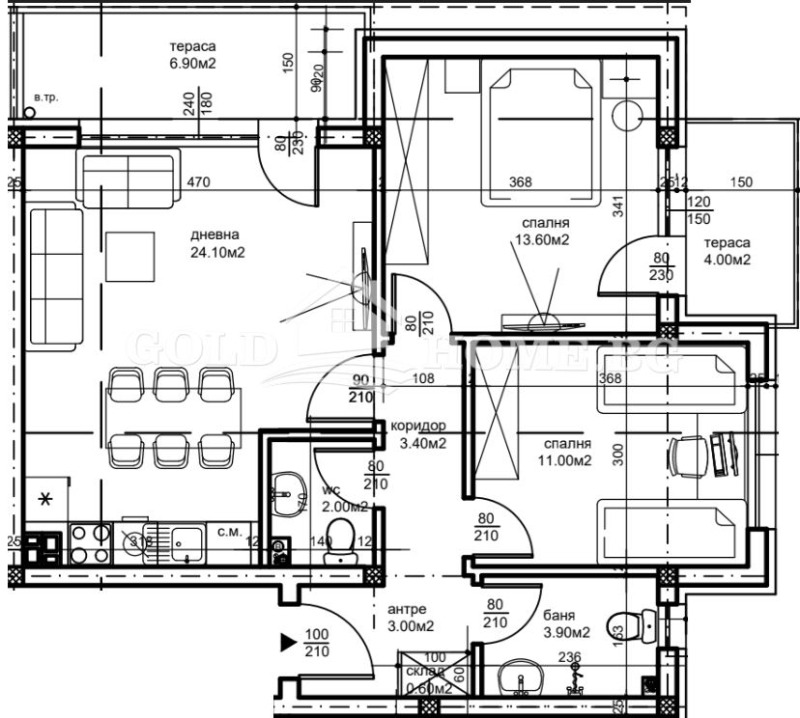 Te koop  2 slaapkamers Plovdiv , Belomorski , 98 m² | 62324932 - afbeelding [2]