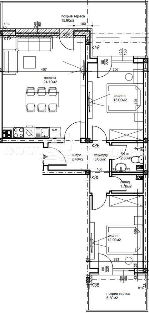 Te koop  2 slaapkamers Plovdiv , Belomorski , 98 m² | 62324932 - afbeelding [3]