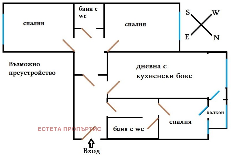 Продава 4-СТАЕН в град София, Център - 87 кв.м / 206 000 € » 402 900.98 лв., ЕСТЕТА ПРОПЪРТИС
