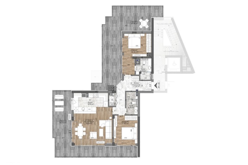 Myytävänä  2 makuuhuonetta Sofia , Gotse Deltšev , 188 neliömetriä | 27203105 - kuva [13]