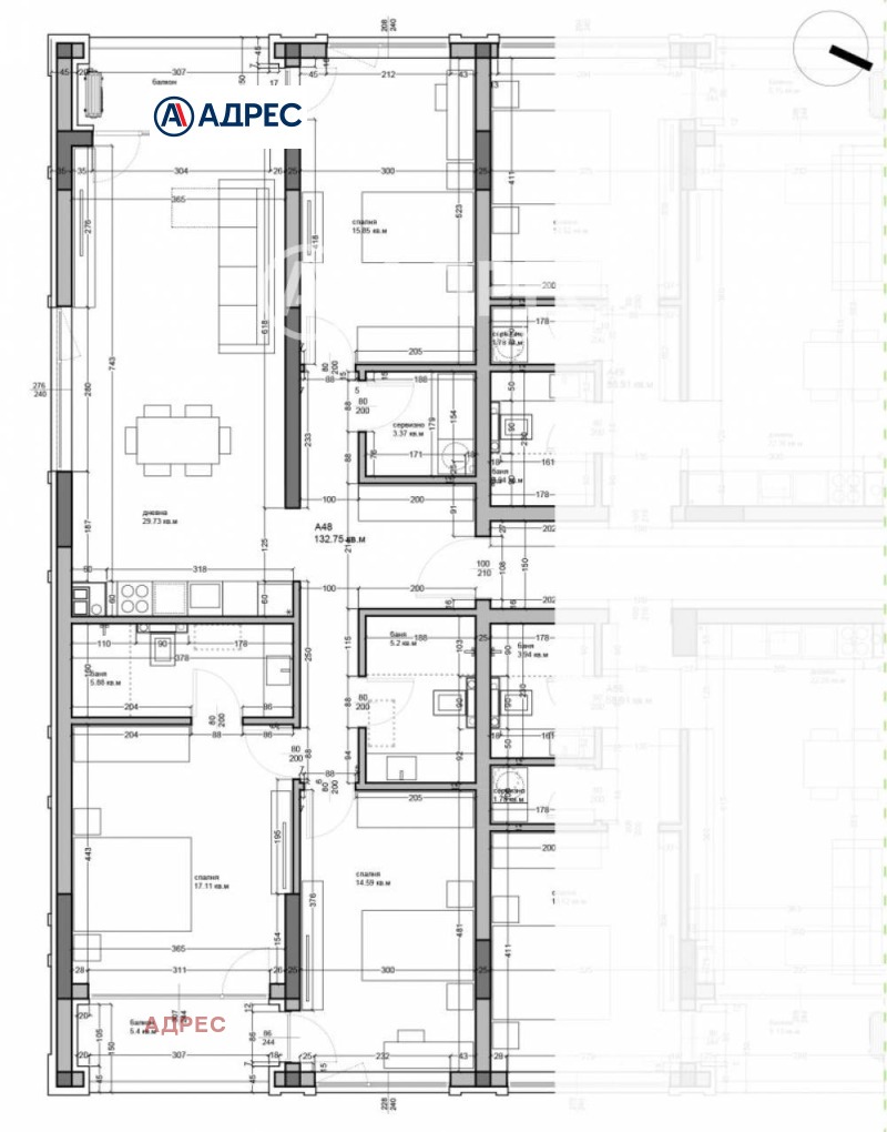 Продава МНОГОСТАЕН, гр. Варна, Аспарухово, снимка 2 - Aпартаменти - 47661329