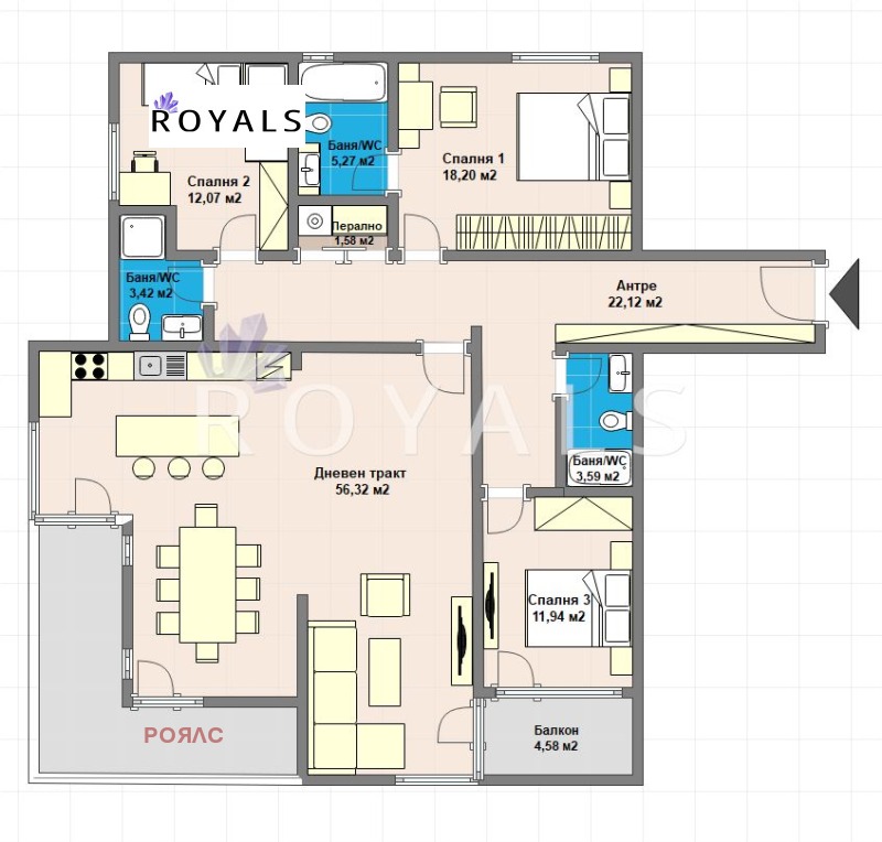 Na prodej  3 ložnice Varna , Vladislav Varnenčik 1 , 201 m2 | 81090199