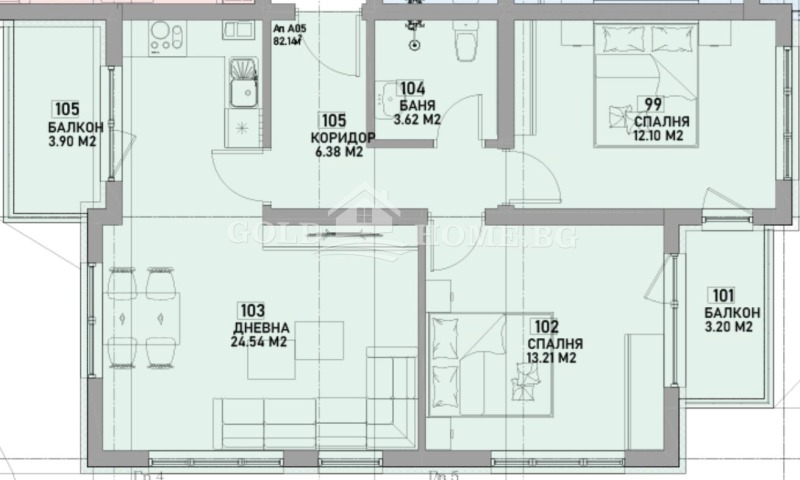 Продава 3-СТАЕН, гр. Пловдив, Беломорски, снимка 2 - Апартаменти - 53591698