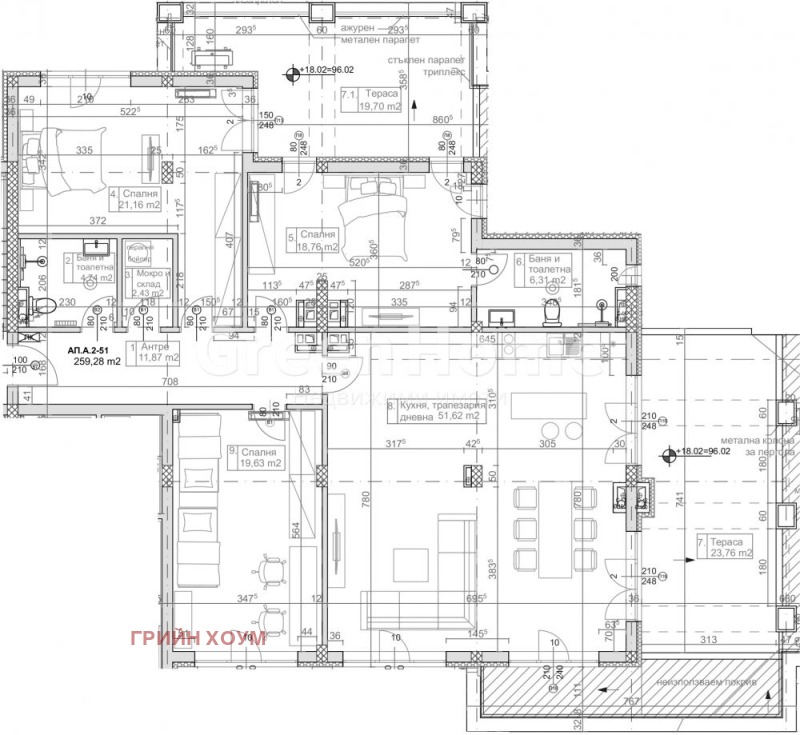 Продава 4-СТАЕН в град Варна, к.к. Св.Св. Константин и Елена - 244 кв.м / 435 000 € » 850 786.05 лв., ГРИЙН ХОУМ