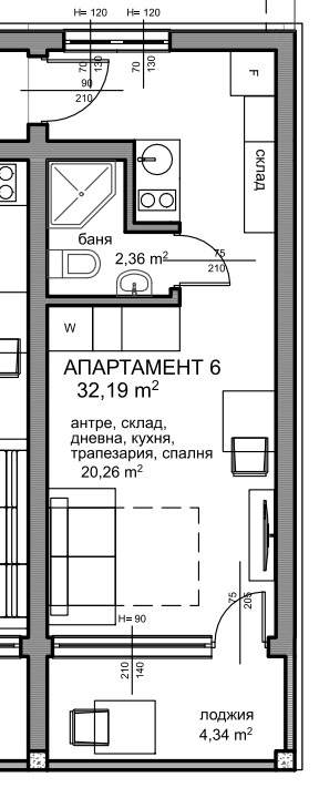 Продава 1-СТАЕН, гр. Балчик, област Добрич, снимка 2 - Апартаменти - 55380561
