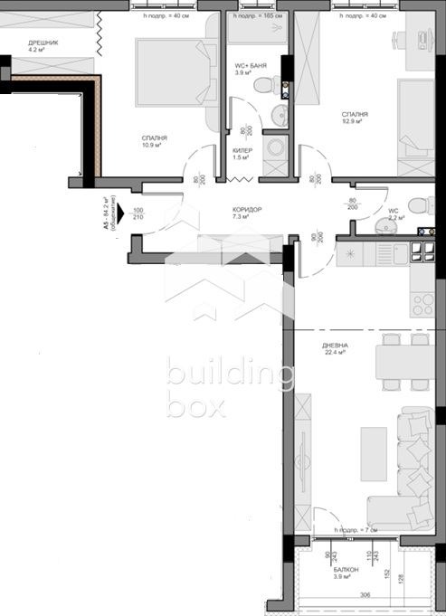Продава 3-СТАЕН, гр. Варна, Владислав Варненчик 1, снимка 2 - Апартаменти - 55895259