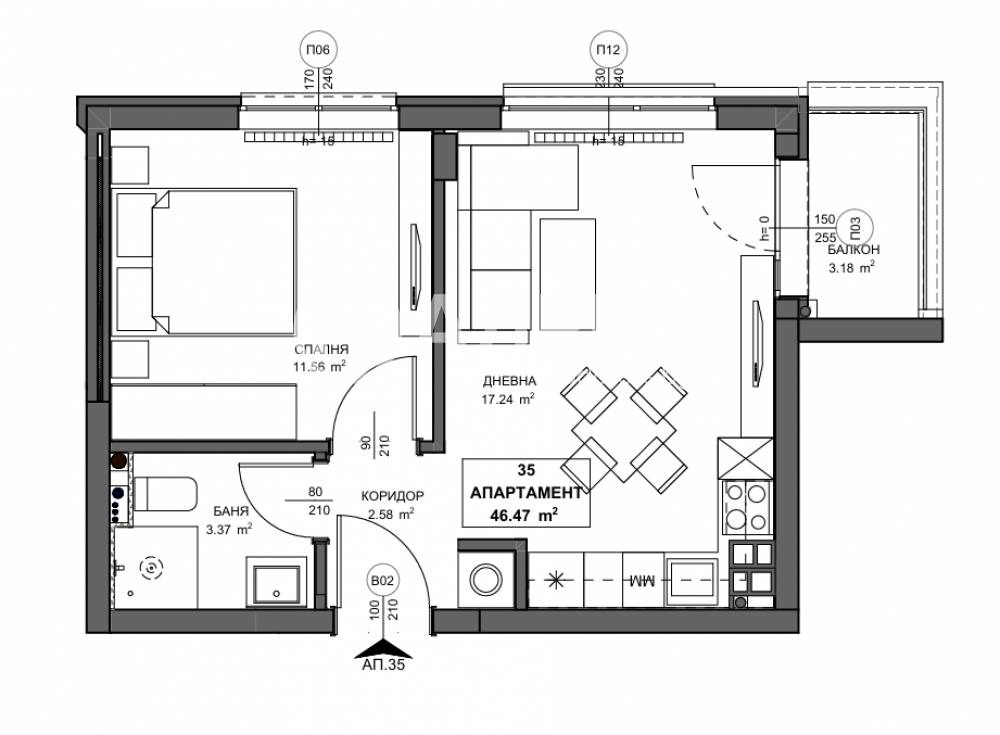 Продава 2-СТАЕН, гр. София, Обеля 2, снимка 3 - Апартаменти - 54187006