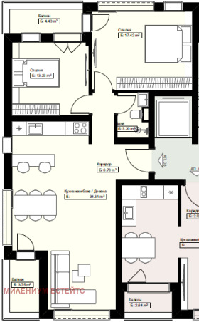 Te koop 2 slaapkamers