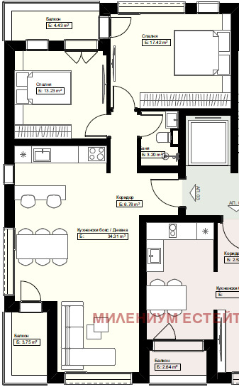 Продава  3-стаен, град София, Обеля •  165 000 € • ID 15854848 — holmes.bg - [1] 