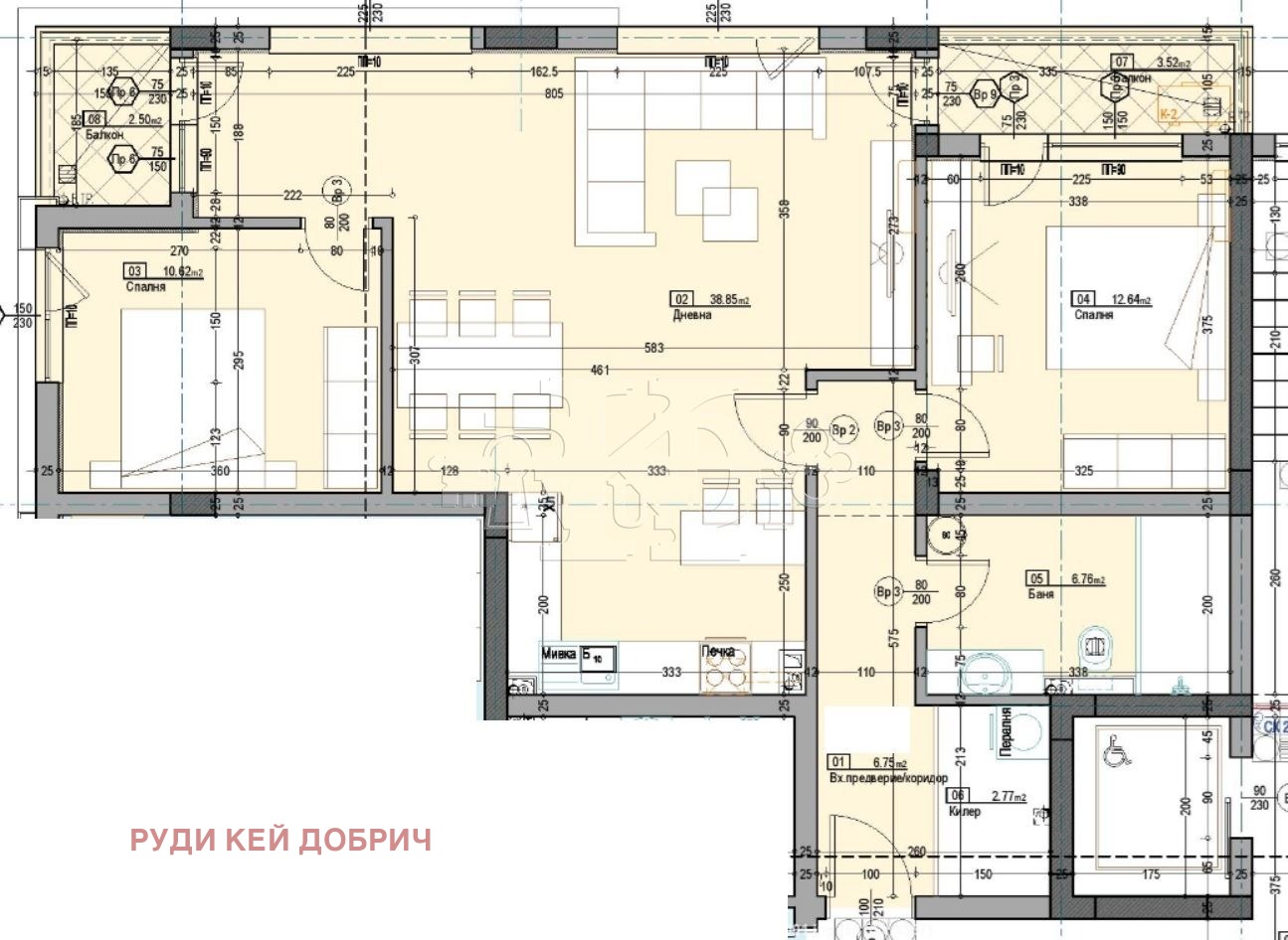 Продава 3-СТАЕН, гр. Добрич, Център, снимка 2 - Апартаменти - 54747189