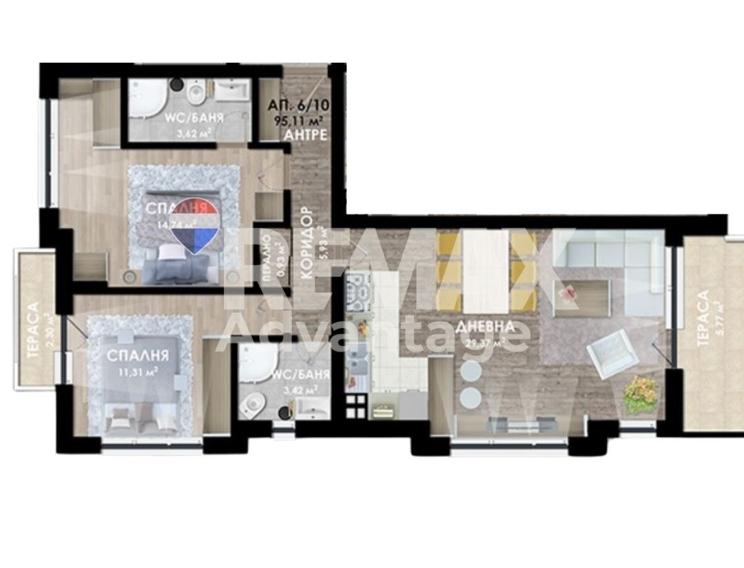 Продава 3-СТАЕН, гр. Пловдив, Христо Смирненски, снимка 5 - Апартаменти - 56309827