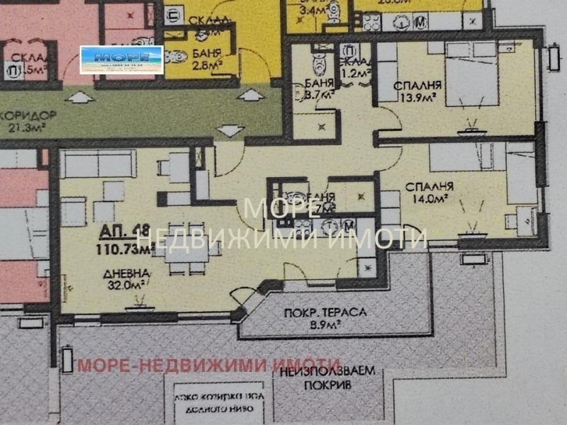 Продава 3-СТАЕН в град Бургас, Меден рудник - зона Д - 111 кв.м / 144 300 € » 282 226.27 лв., МОРЕ-НЕДВИЖИМИ ИМОТИ