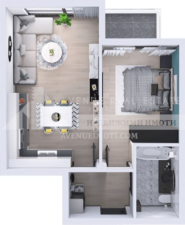 Eladó  1 hálószoba Plovdiv , Juzsen , 68 négyzetméter | 83184788 - kép [2]