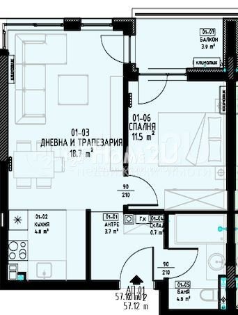 Продава 2-СТАЕН, гр. София, Малинова долина, снимка 2 - Апартаменти - 53414394