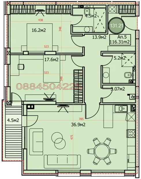 Продава 3-СТАЕН, гр. София, Драгалевци, снимка 7 - Апартаменти - 53537678