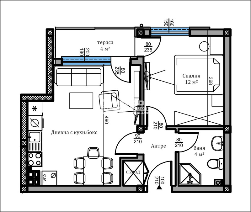 Продава  2-стаен град Пловдив , Въстанически , 58 кв.м | 67485515 - изображение [2]