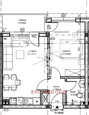 Till salu  1 sovrum Plovdiv , Belomorski , 60 kvm | 42313448
