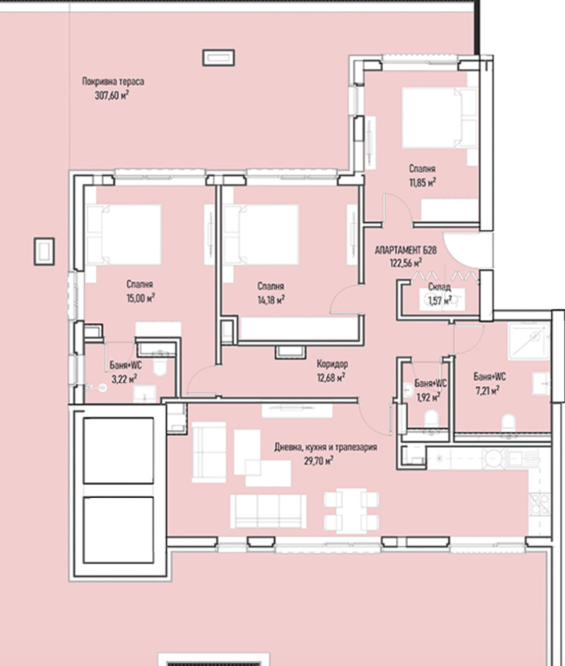 Продава 4-СТАЕН, град София, Младост 3 • 379700 € / 742628.65 лв. • 39175866 1